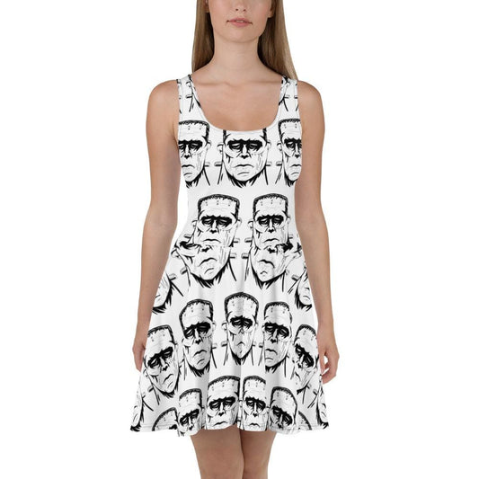 Frank's Monster Skater Dress - GrungePup Spooky Outsider Art