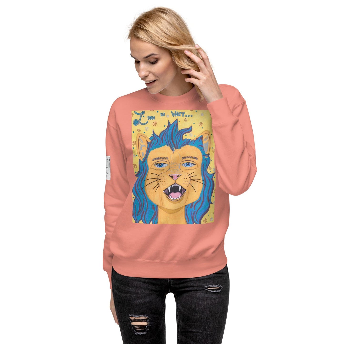 Lion In Wait Sweater - GrungePup Majestic Grunge Warmth