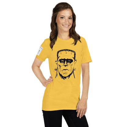 Frank's Monster T-Shirt - GrungePup Frankenstein Face Pencil Art Tee