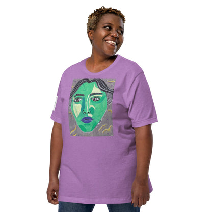 Envious Gaze T-Shirt Background- GrungePup Green Face Edgy Print