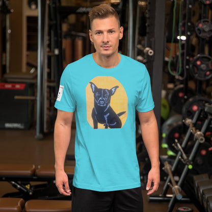 Mathis with Background T-Shirt - GrungePup Detailed Grunge Art