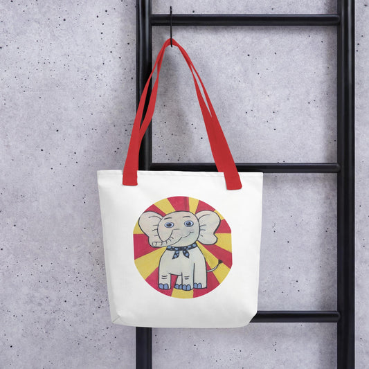 Elefante Grunge Tote Bag - GrungePup Whimsical Eco Shopper