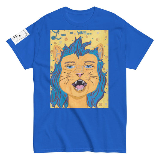 Lion In Wait Grunge T-Shirt - GrungePup Majestic Grunge Edge