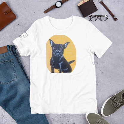 Mathis with Background T-Shirt - GrungePup Detailed Grunge Art