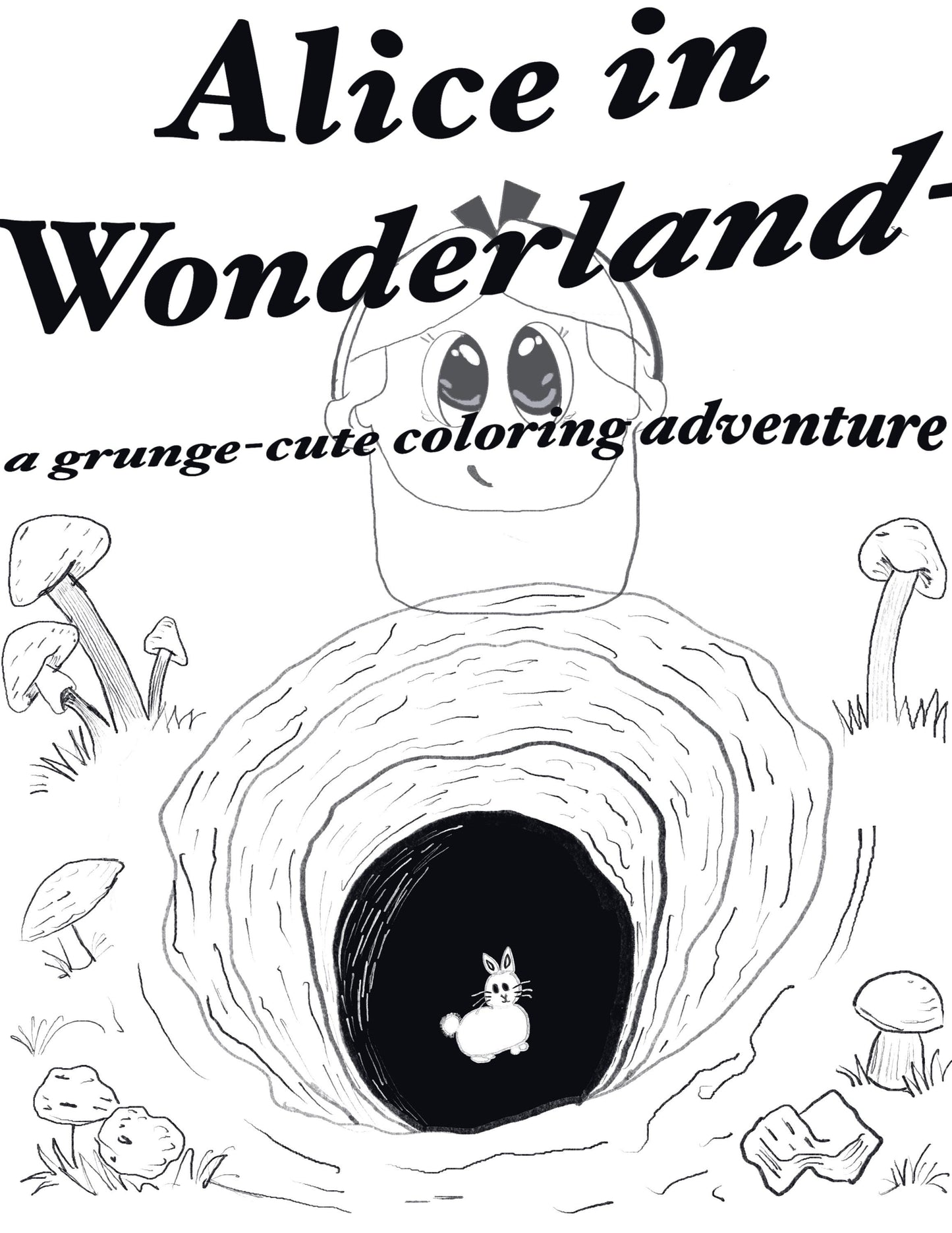 Alice in Wonderland - A Grunge-cute Coloring Journey