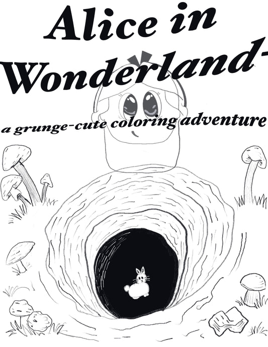 Alice in Wonderland - A Grunge-cute Coloring Journey