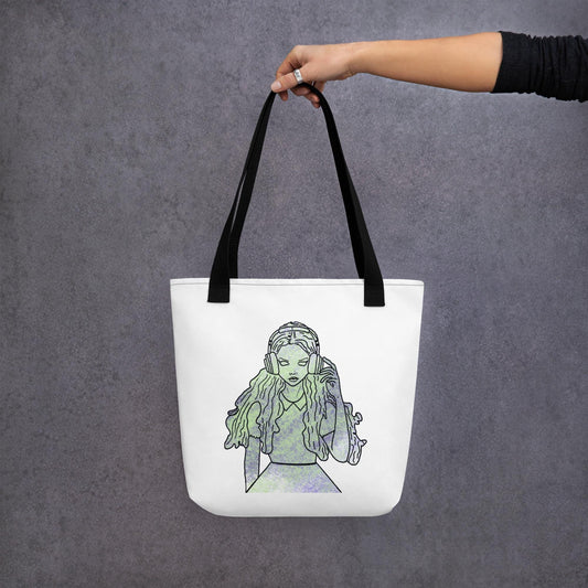 That Girl, Alice Ombre Tote Bag - GrungePup Wonderland Fade Charm