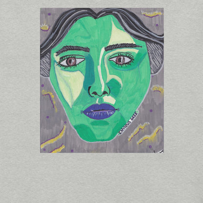 Envious Gaze T-Shirt Background- GrungePup Green Face Edgy Print