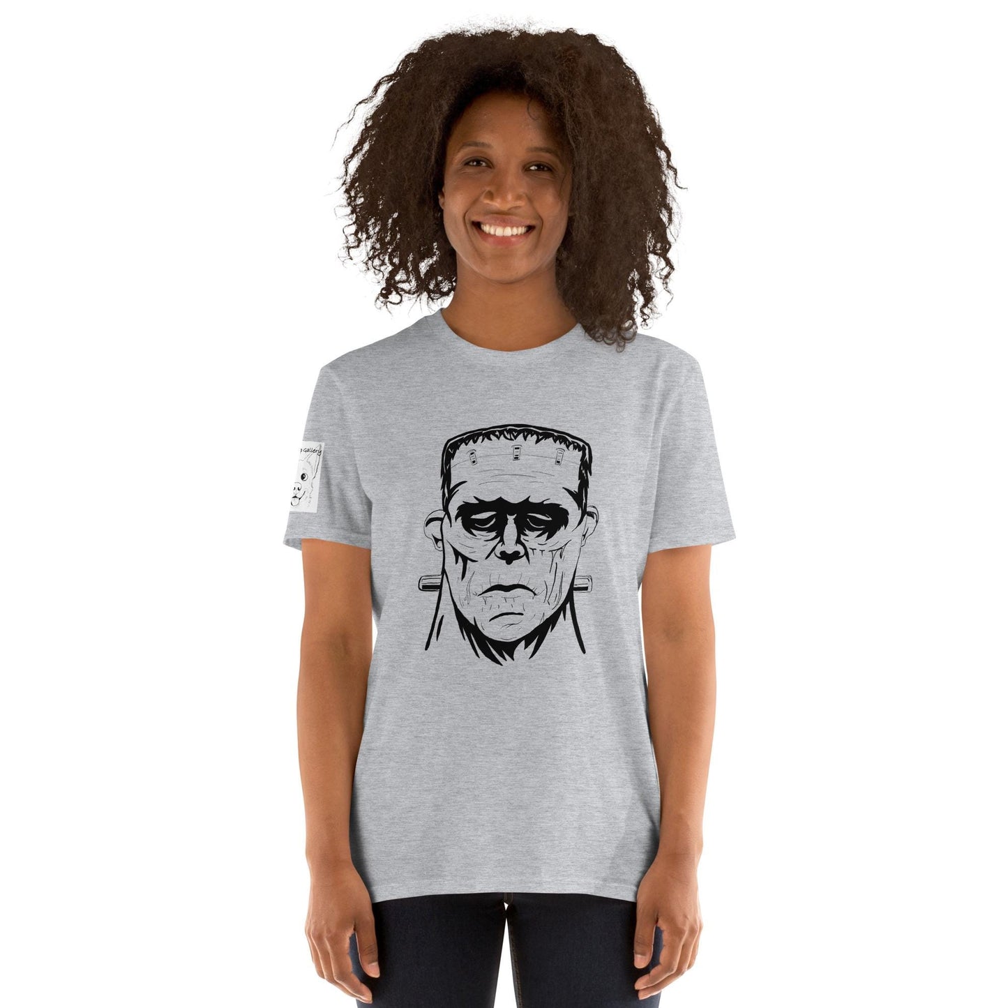 Frank's Monster T-Shirt - GrungePup Frankenstein Face Pencil Art Tee