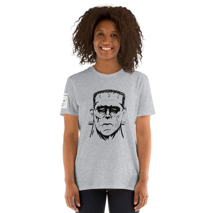 Frank's Monster T-Shirt - GrungePup Frankenstein Face Pencil Art Tee