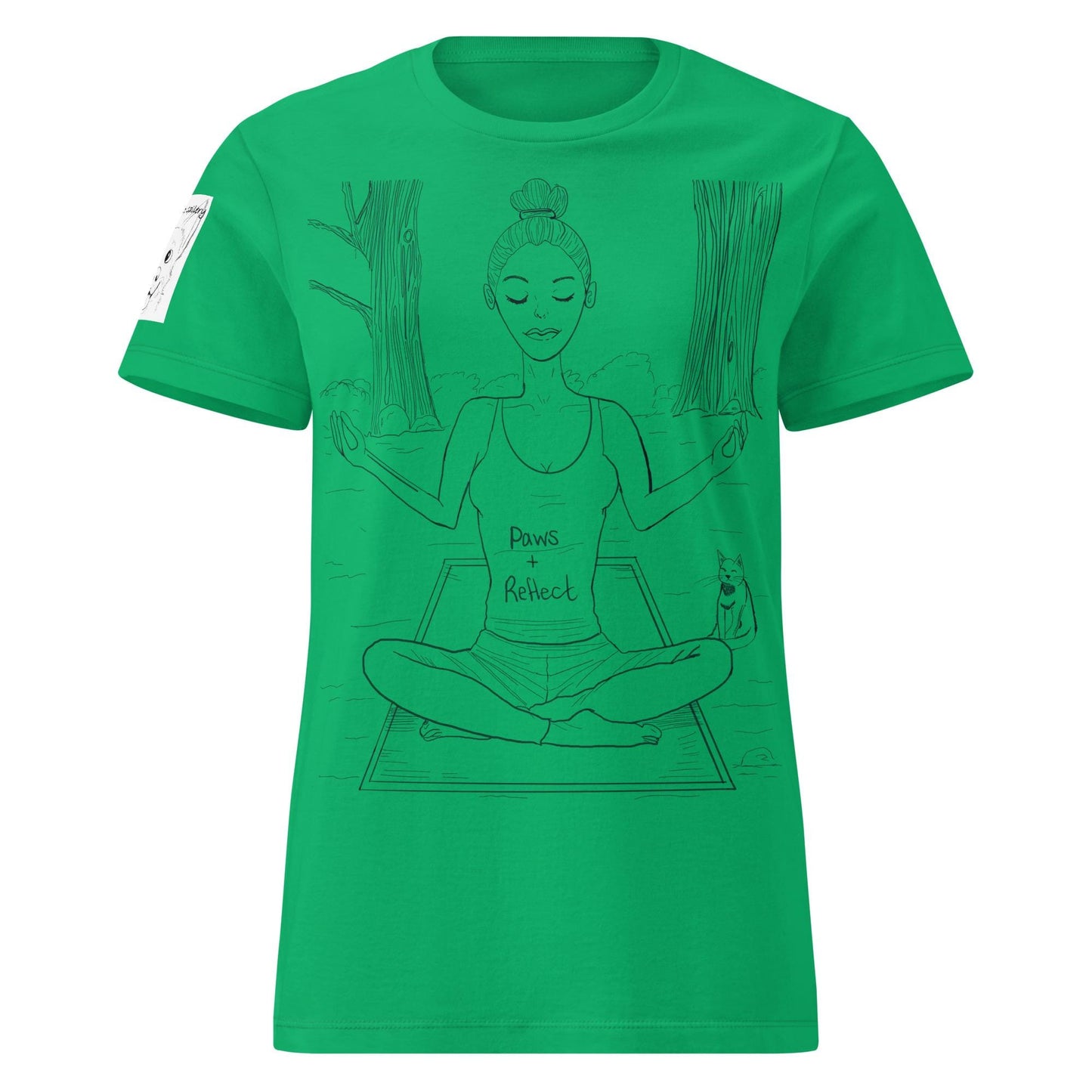 Paws and Reflect T-Shirt - GrungePup Zen Yoga Pet Pun