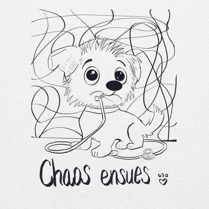 Chaos Ensues Black Sweatshirt - GrungePup Chaotic Vet Edge