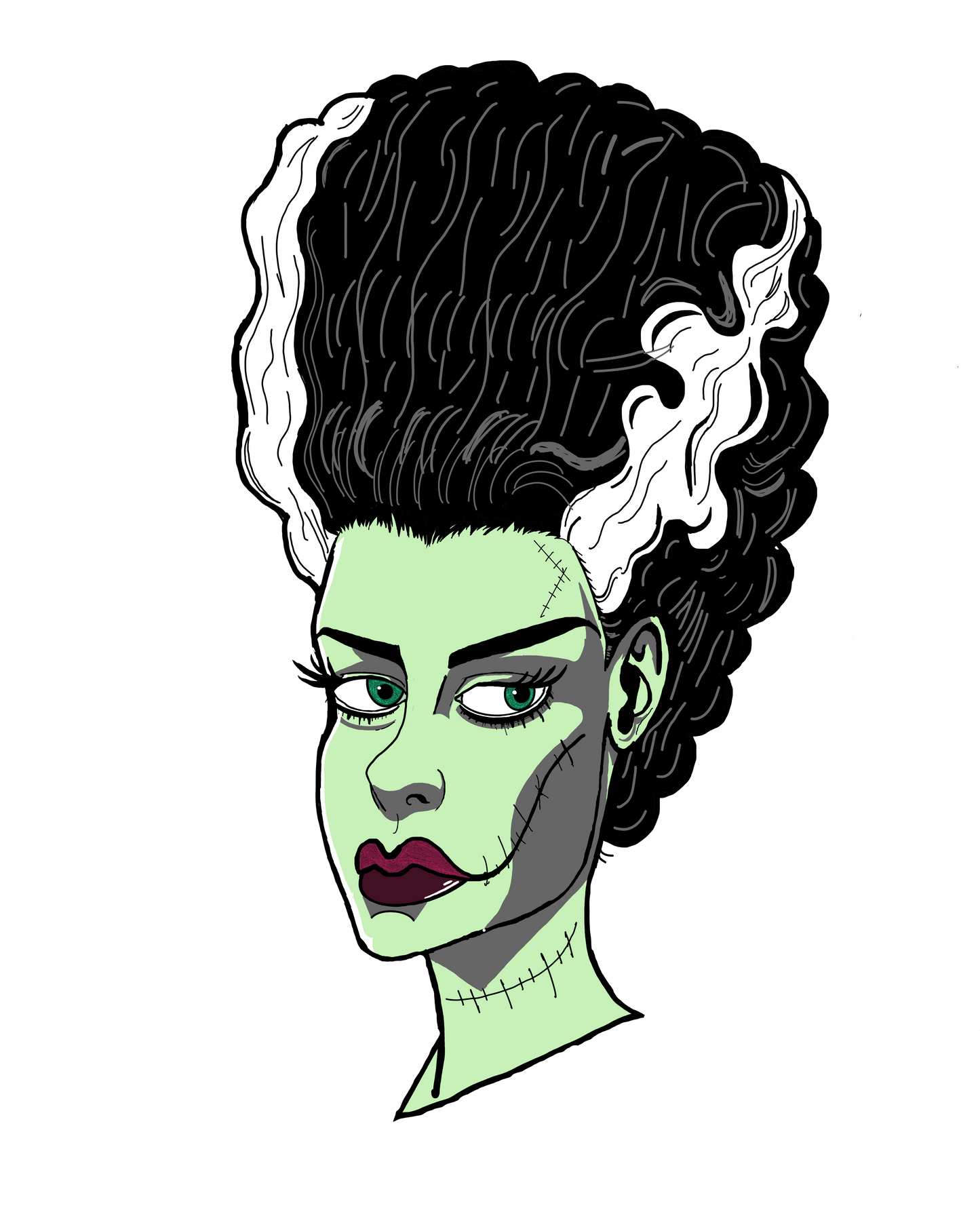 The Bride Hoodie – GrungePup Grunge Monsters & Dark Mind Art