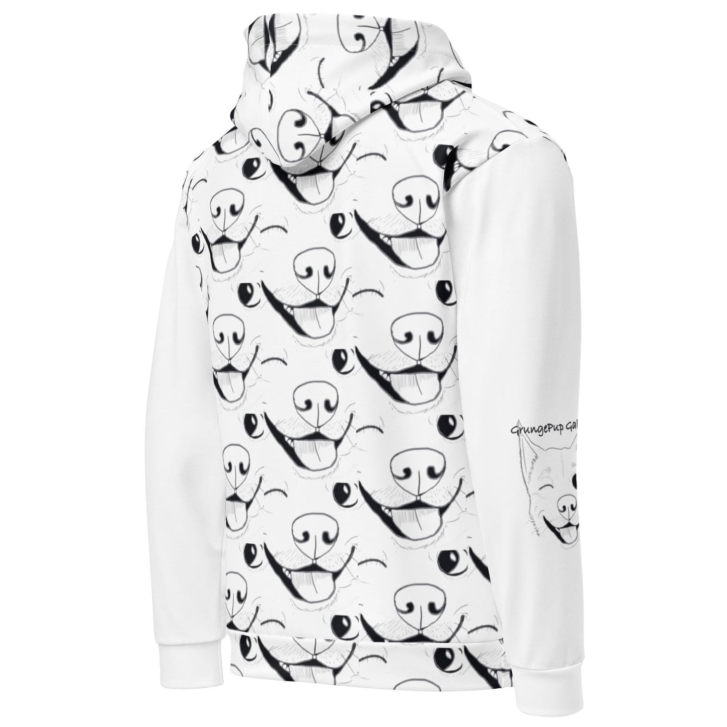 All-Over Print Kangaroo Hoodie - GrungePup Logo Cute Vet Gift