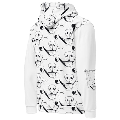 All-Over Print Kangaroo Hoodie - GrungePup Logo Cute Vet Gift