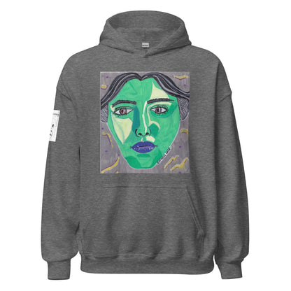 Envious Gaze Hoodie Background - GrungePup Green Gace Edgy Print