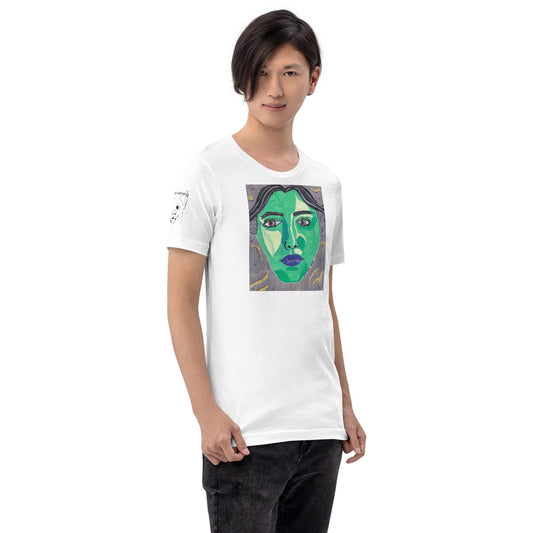 Envious Gaze T-Shirt Background- GrungePup Green Face Edgy Print