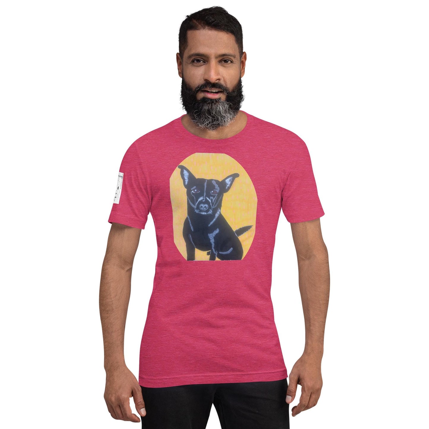 Mathis with Background T-Shirt - GrungePup Detailed Grunge Art