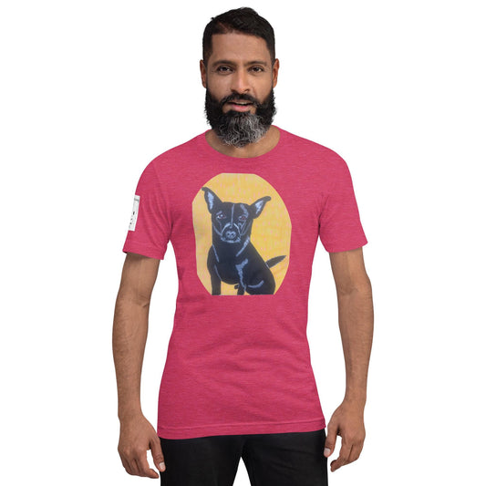 Mathis with Background T-Shirt - GrungePup Detailed Grunge Art