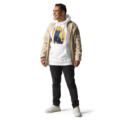 Mathis with Background Hoodie - GrungePup Detailed Grunge Art