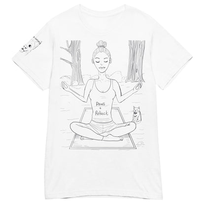 Paws and Reflect T-Shirt - GrungePup Zen Yoga Pet Pun
