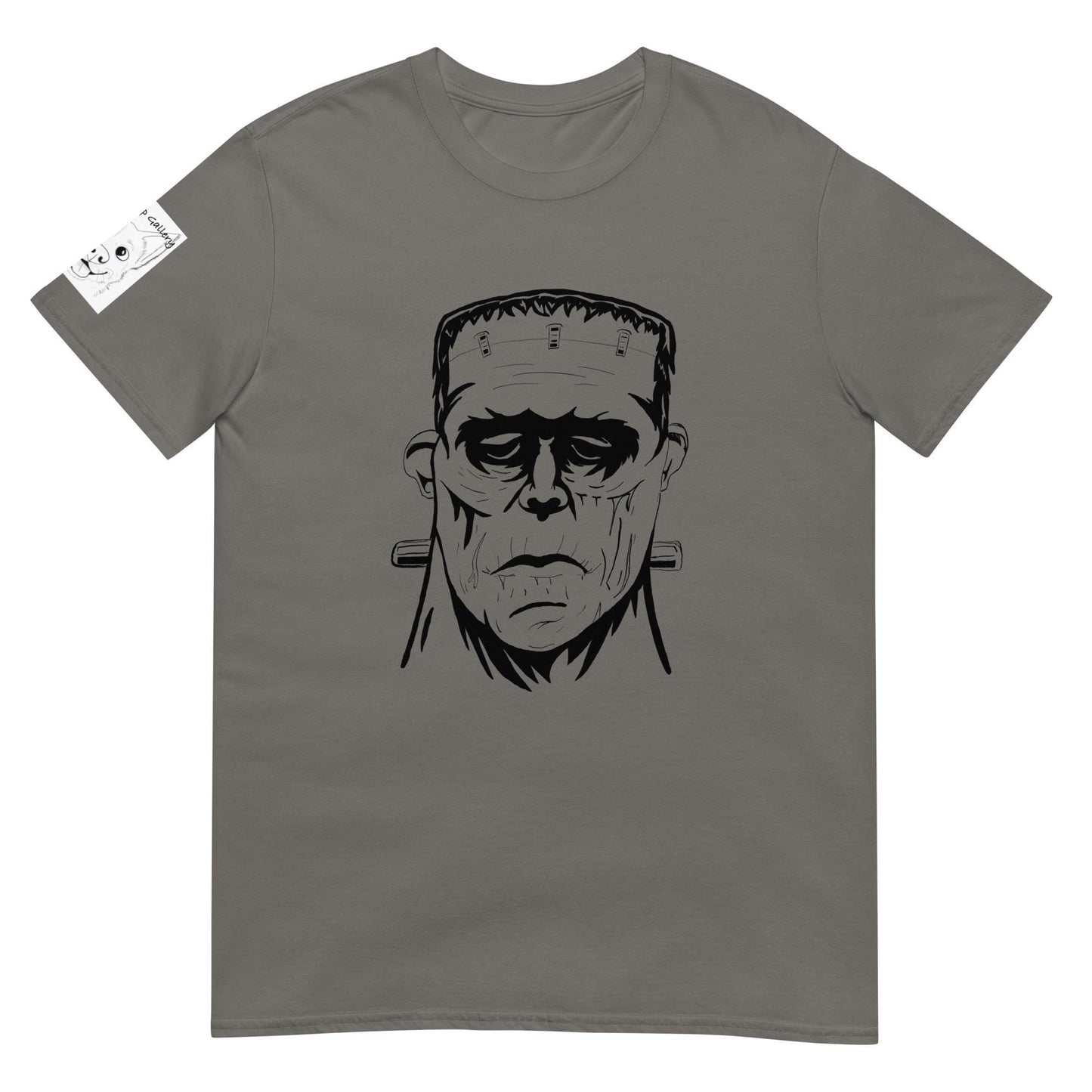 Frank's Monster T-Shirt - GrungePup Frankenstein Face Pencil Art Tee