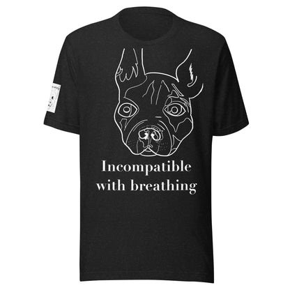 Incompatible With Breathing T-Shirt White Ink - Grungepup Funny Vet Pun