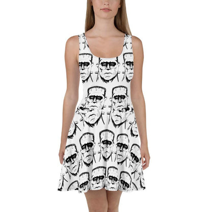 Frank's Monster Skater Dress - GrungePup Spooky Outsider Art